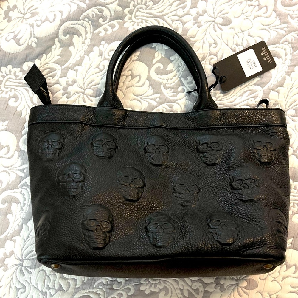 IOpelle Italian Leather Imported Black MEDIUM 👜 tote